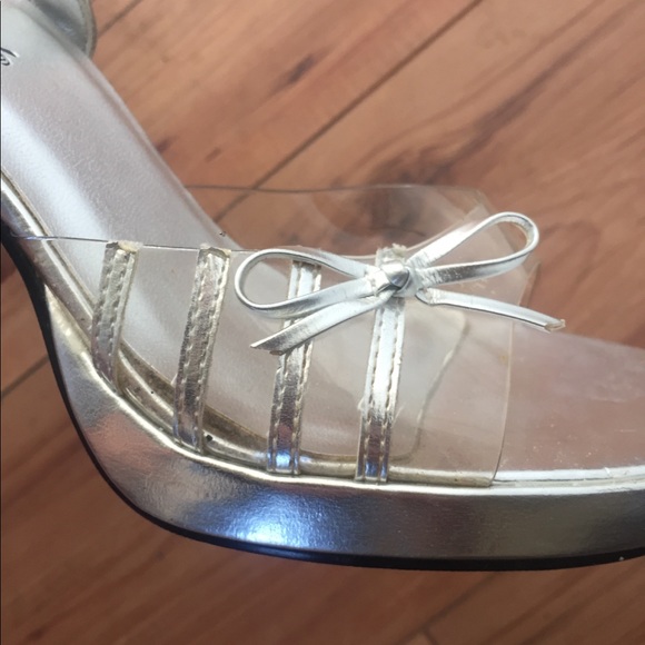 Vintage 90’s platform prom heel silver clueless - Picture 6 of 7